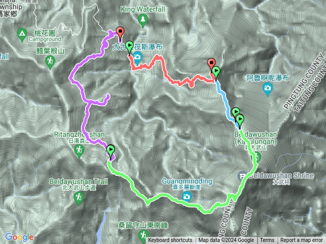 旗鹽主山O縱北大武山西北稜出筏灣泰武步道-永顯.gpx