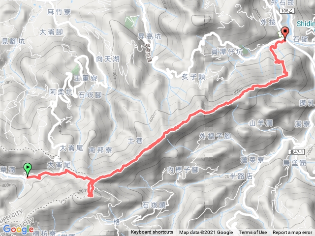 筆架連峰（二格山、筆架北、南峰炙子頭山、西帽子岩）