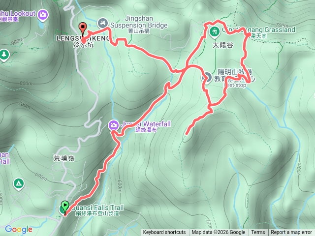 絹絲瀑布，擎天崗，冷水坑