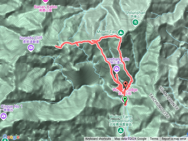 桃山山屋至桃山登山口預覽圖