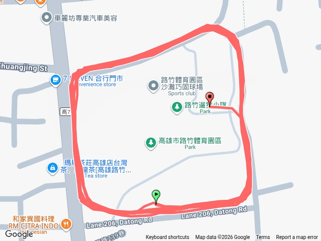 路竹體育公園夜跑預覽圖