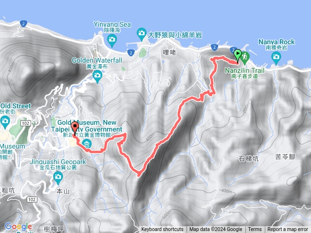 南子吝-劍龍稜-鋸齒楞-茶壺山-全家金瓜石店