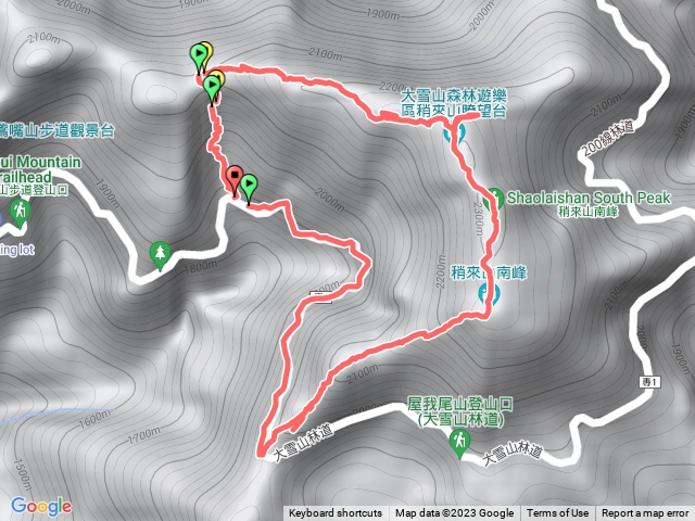 小百岳集起來鳶嘴稍來山國家步道