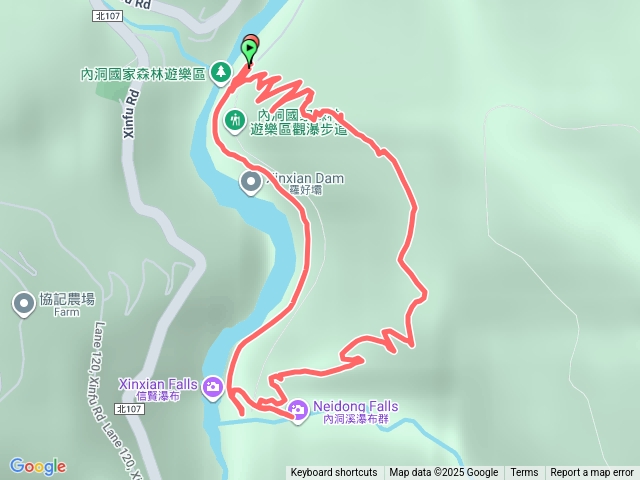 內洞森林遊樂園區瀑布跟水壩