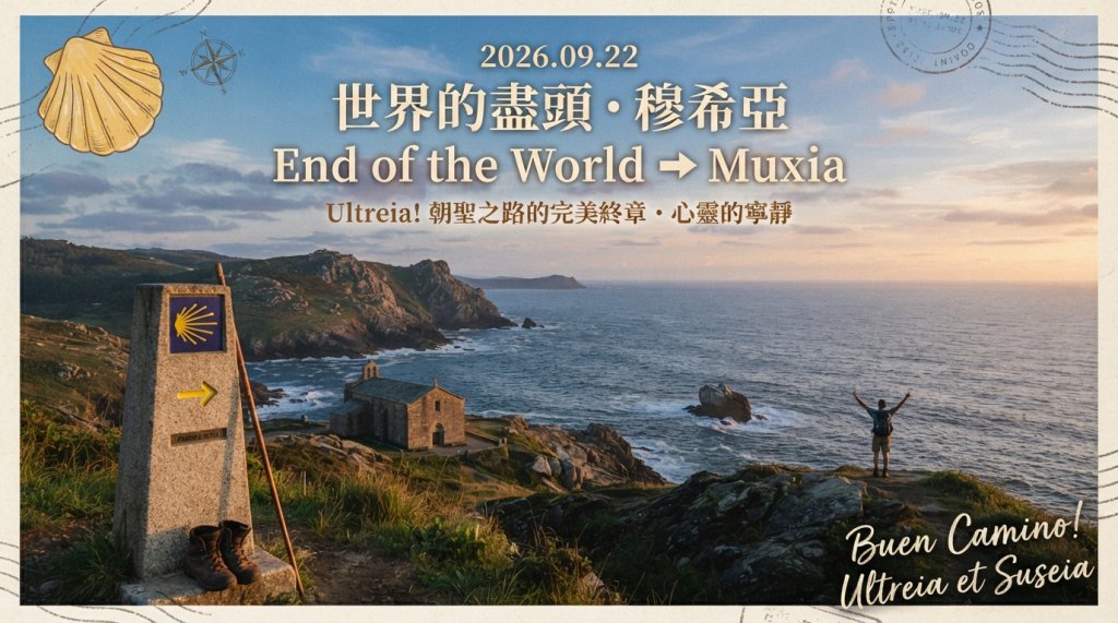 世界的盡頭：穆希亞 (Muxia)、菲尼斯特雷(Finisterre)封面圖