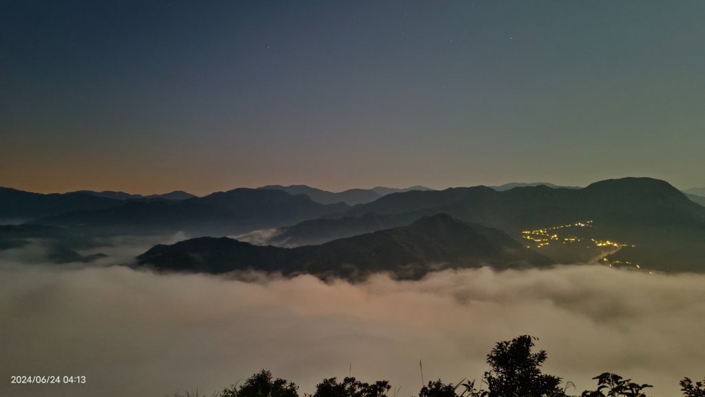 翡翠水庫壩頂星空月亮/日出雲海6/24 #日月同框雲海_2533490