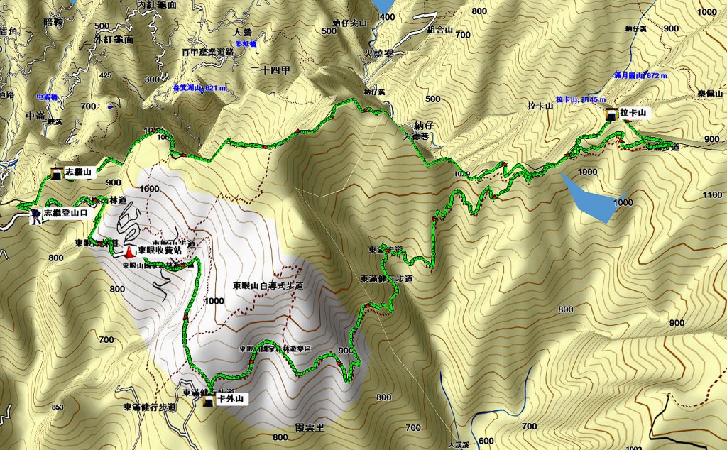 志繼山-東眼山-拉卡山-東滿步道-卡外山封面圖