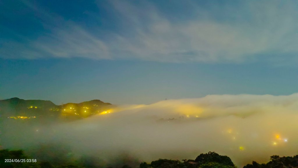 夜景 #琉璃光雲瀑 &火燒雲日出&藍天 #雲瀑  6/25_2535023