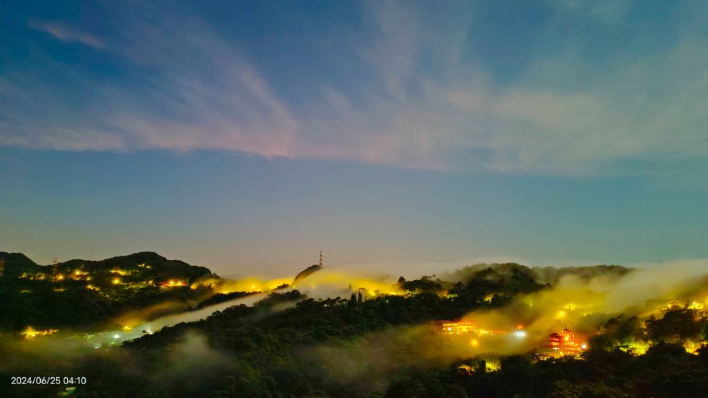 夜景 #琉璃光雲瀑 &火燒雲日出&藍天 #雲瀑  6/25_2535001