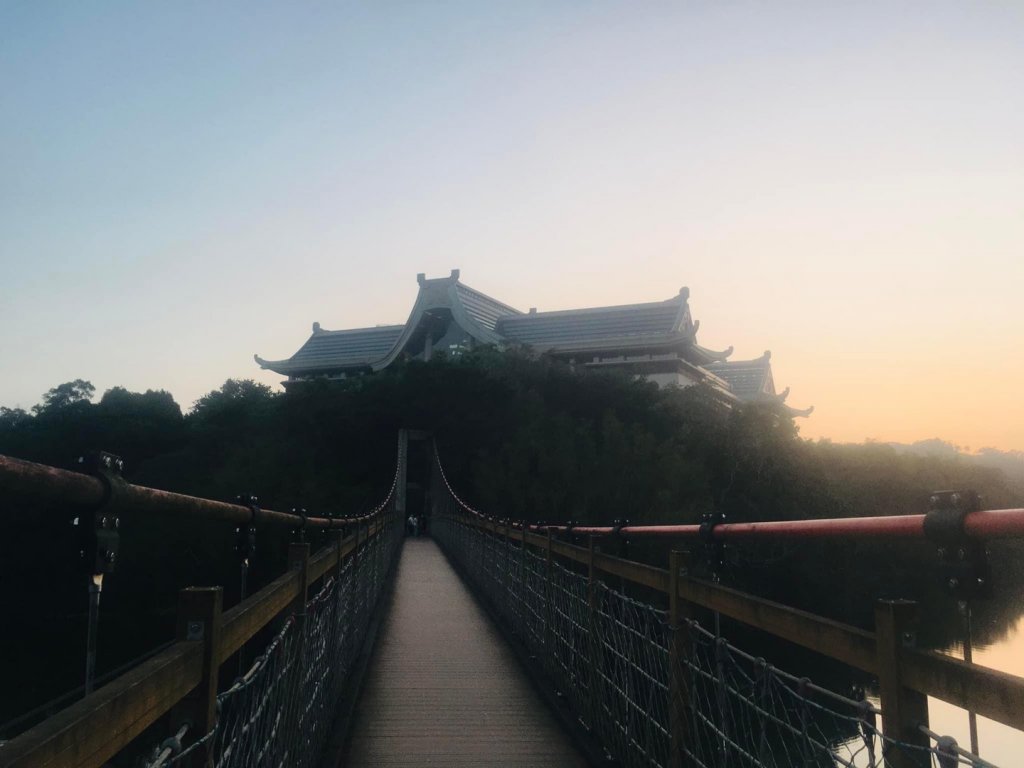 峨嵋環湖步道o走 峨嵋環湖步道、湖光山色、夕陽餘暉、吊橋遊艇、碼頭漁家_1924416