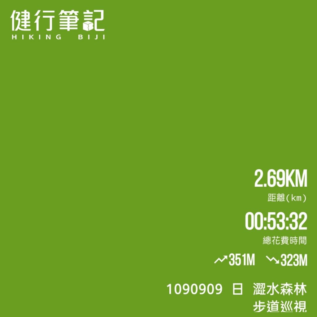 步道巡訪員 l 1090909 日澀水森林步道巡訪封面圖