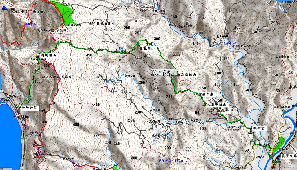 大石璧坑山-五酒桶山-龍岡山-灣坑頭山封面圖