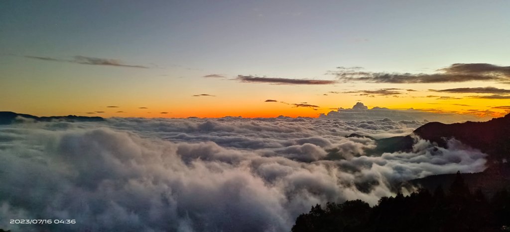 跟著雲海達人山友追雲趣 - 太平山觀雲步道月亮曙光雲海，望洋山白牆/觀日台無緣日出 7/16封面圖