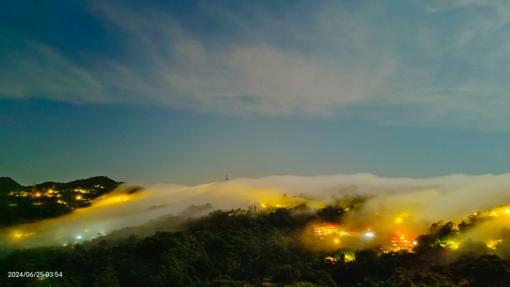 夜景 #琉璃光雲瀑 &火燒雲日出&藍天 #雲瀑  6/25_2535029