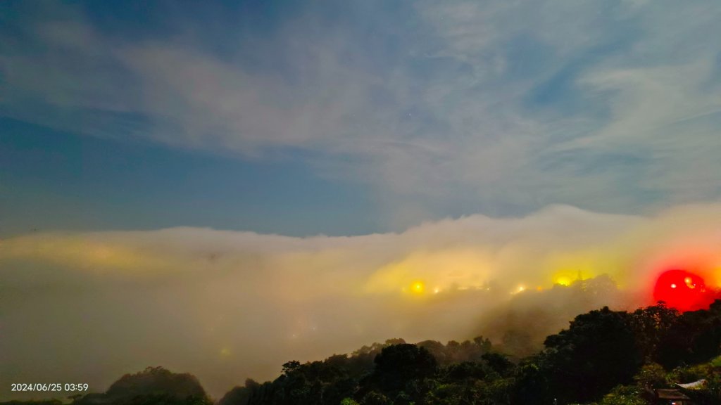 夜景 #琉璃光雲瀑 &火燒雲日出&藍天 #雲瀑  6/25_2535020
