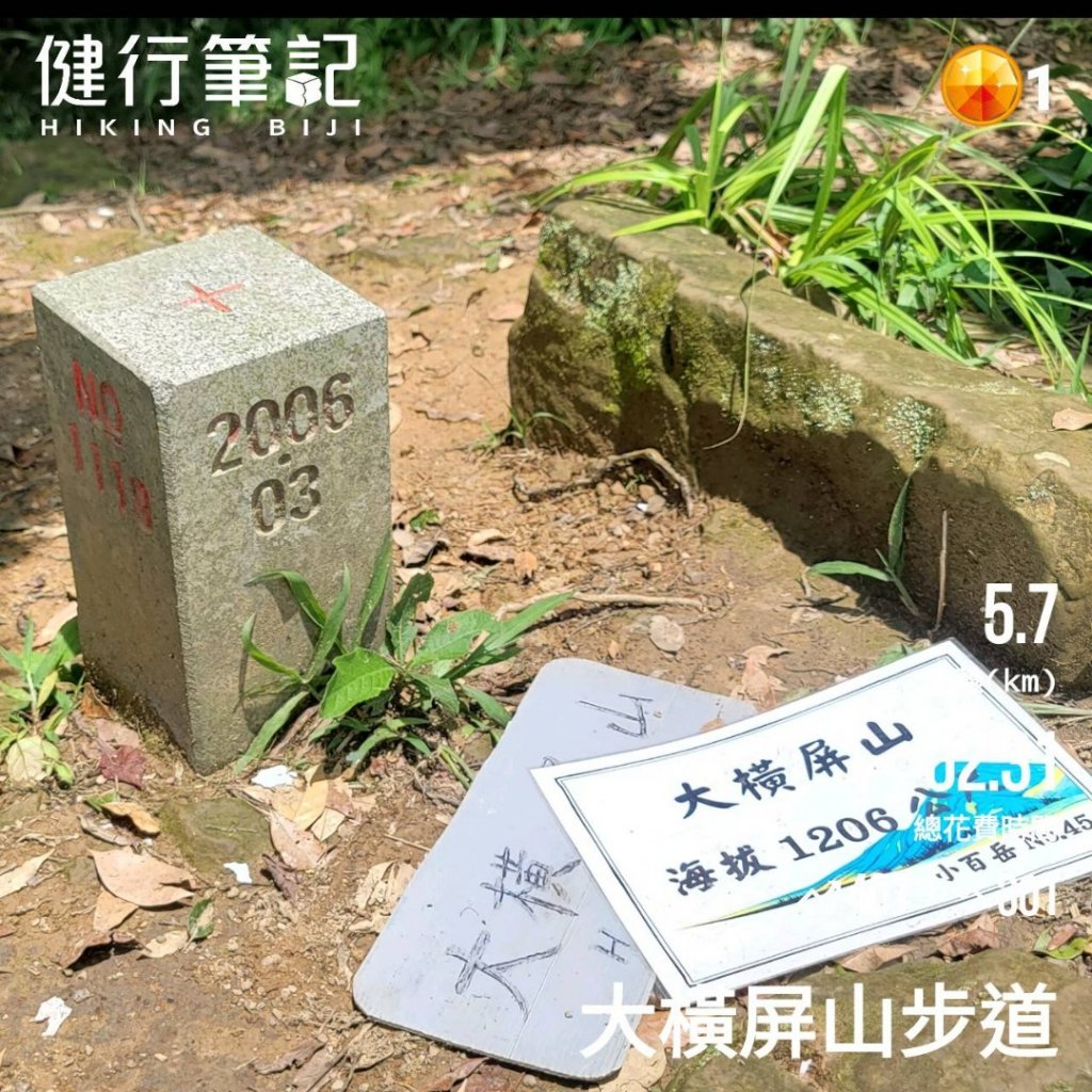 收集小百岳 54 南投大橫屏山 20220709(一)封面圖