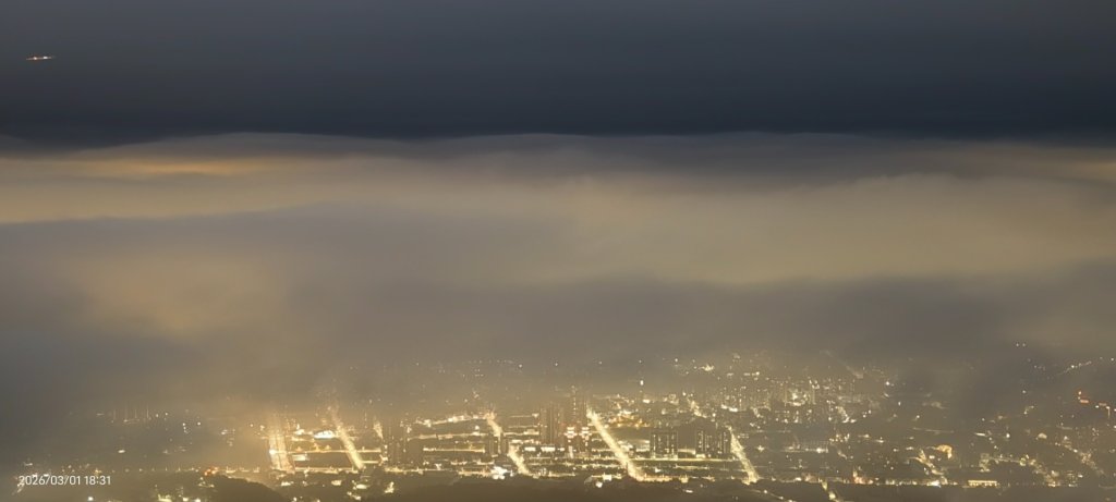 #雲瀑 #雲海 #琉璃光 #天空之城（林口）#觀音山 #林梢步道 3/1_3008653