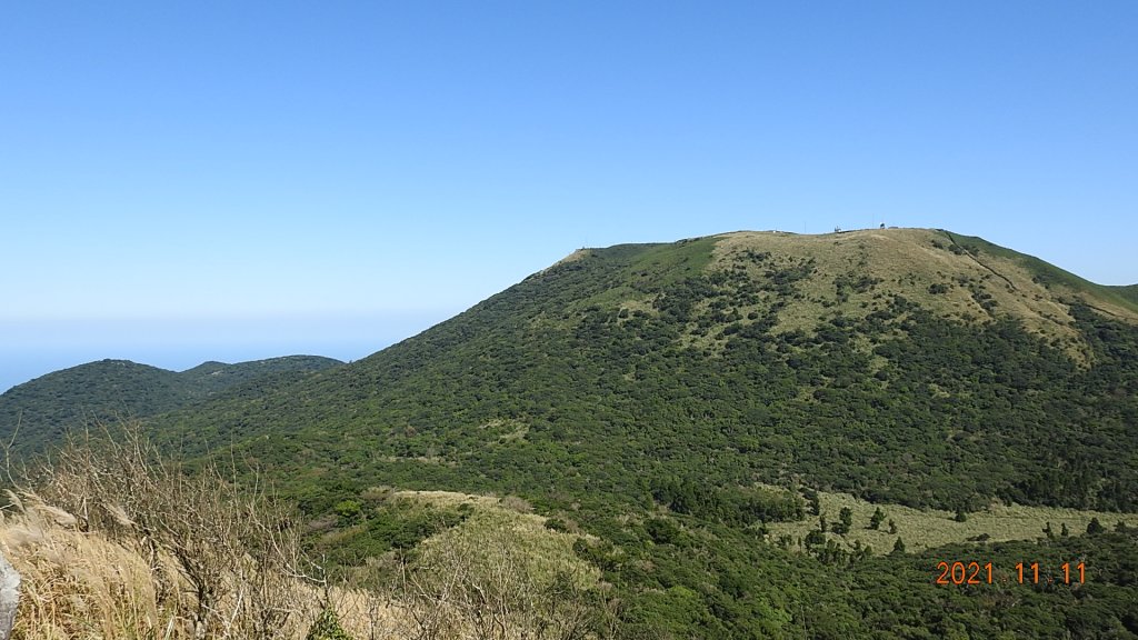 秋高氣爽芒花季再度陽明山天際線-七星山主東峰+大屯山主南西峰向天面天山O型+小觀音山主西南峰共10峰_1511166