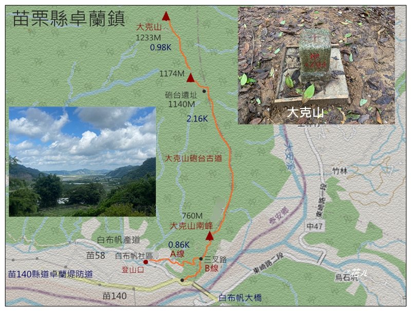 大克山 南稜線A上B下 (卓蘭最高峰)_2825443