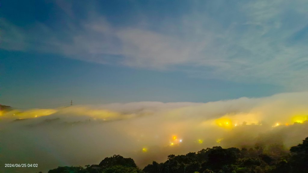 夜景 #琉璃光雲瀑 &火燒雲日出&藍天 #雲瀑  6/25_2535014