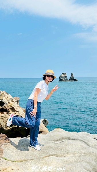【新北金山】三面臨海視野佳。 獅頭山公園步道x神秘海灘x燭臺雙嶼_2818751