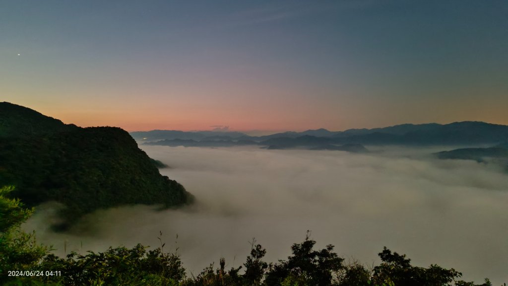 翡翠水庫壩頂星空月亮/日出雲海6/24 #日月同框雲海_2533487