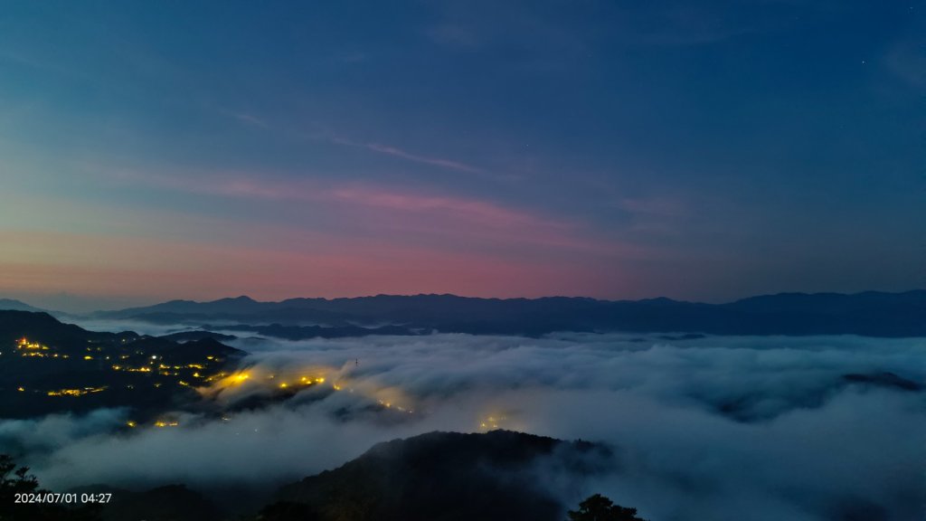 石碇趴趴走追雲趣 - 夜景 #琉璃光雲海流瀑 & 曙光火燒雲 & 藍天 #雲海流瀑 7/1&10_2539119