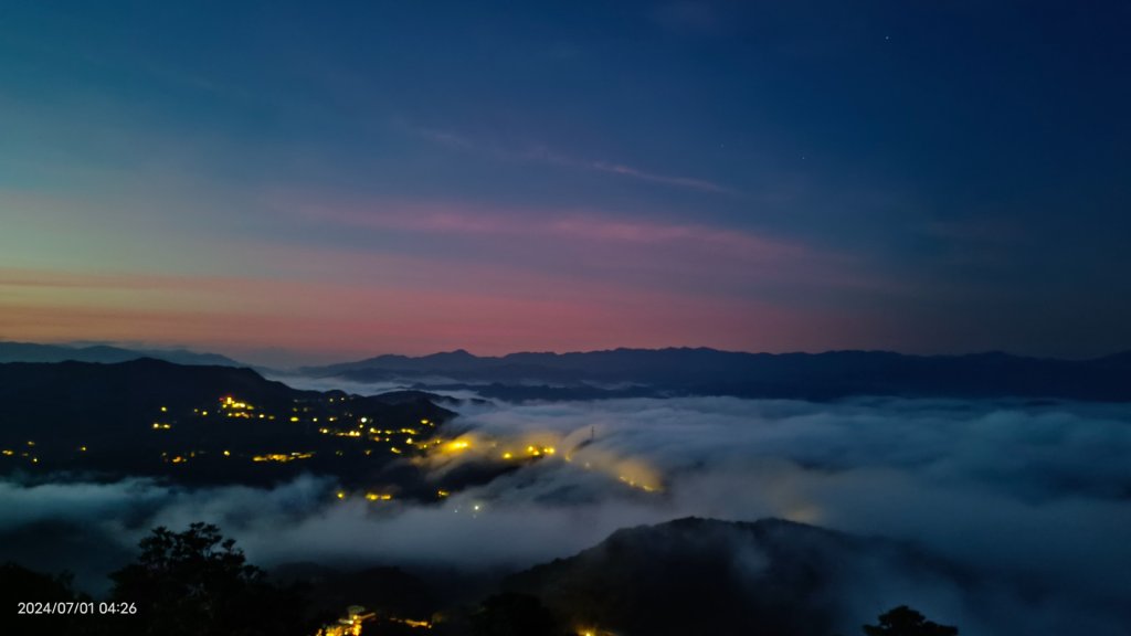 石碇趴趴走追雲趣 - 夜景 #琉璃光雲海流瀑 & 曙光火燒雲 & 藍天 #雲海流瀑 7/1&10_2539117