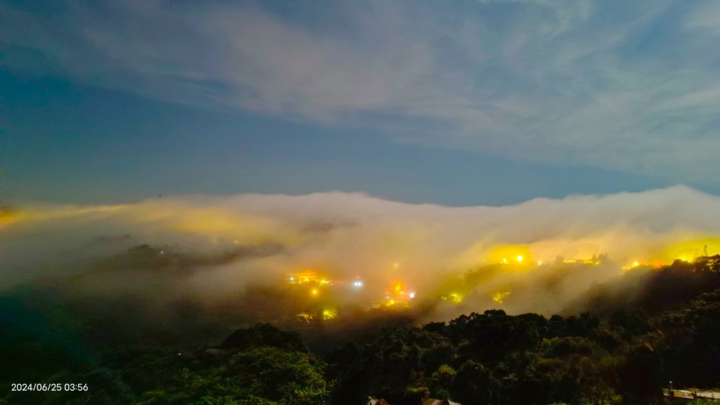夜景 #琉璃光雲瀑 &火燒雲日出&藍天 #雲瀑  6/25_2535026