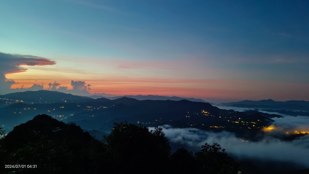 石碇趴趴走追雲趣 - 夜景 #琉璃光雲海流瀑 & 曙光火燒雲 & 藍天 #雲海流瀑 7/1&10_2539122