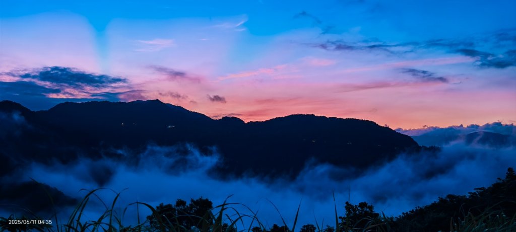 跟著雲海達人山友追雲趣 #草莓月亮 #月圓雲海 #霞光 #日出雲海 #茶園 6/11_2808761