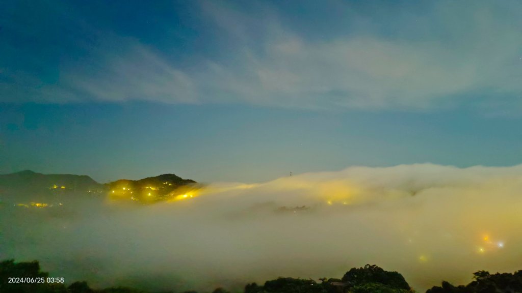 夜景 #琉璃光雲瀑 &火燒雲日出&藍天 #雲瀑  6/25_2535022