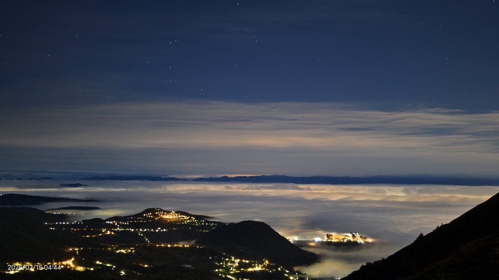#大屯山 #琉璃光雲海 #月光雲海 #曙光雲海 #日出雲海 #天空之城 #住六公園 2/15_2712252