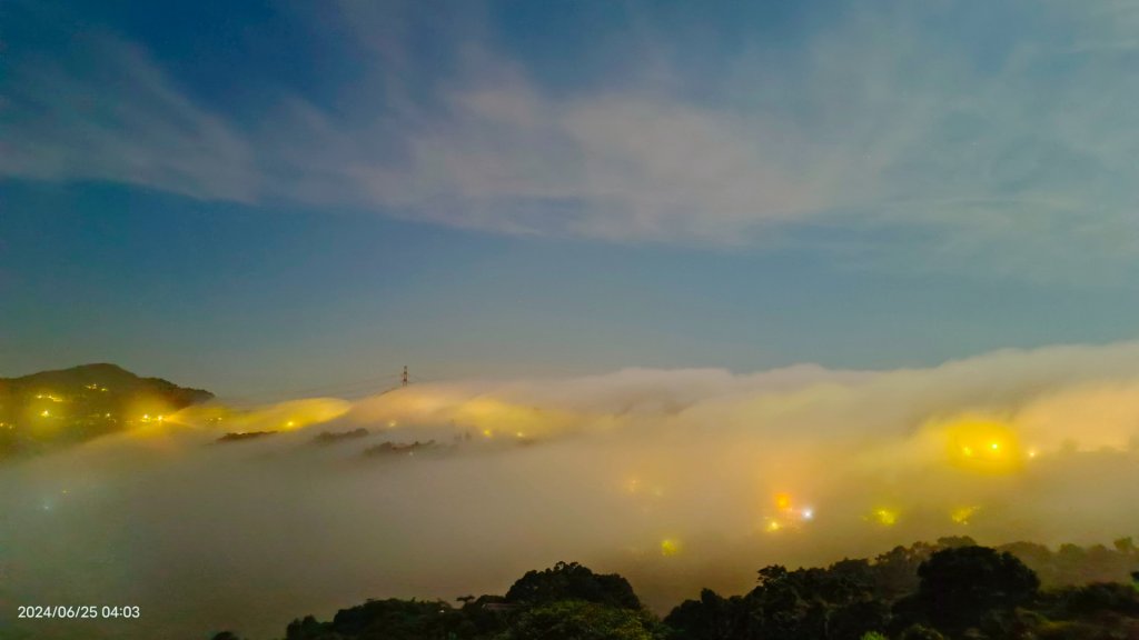 夜景 #琉璃光雲瀑 &火燒雲日出&藍天 #雲瀑  6/25_2535013