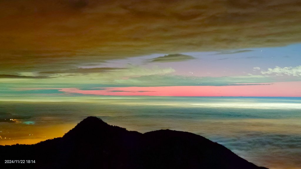 跟著雲海達人山友追雲趣-二訪 #鳶嘴山 解鎖 #黃金雲海 #夕陽雲海 #火燒雲 #琉璃光_2652102