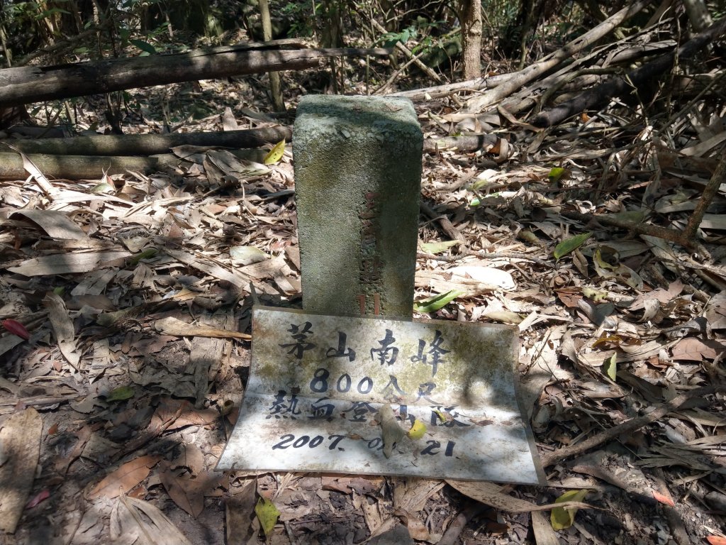 西阿里關山(小百岳#66)步道。嵌在大石上的三等三角點_1377433