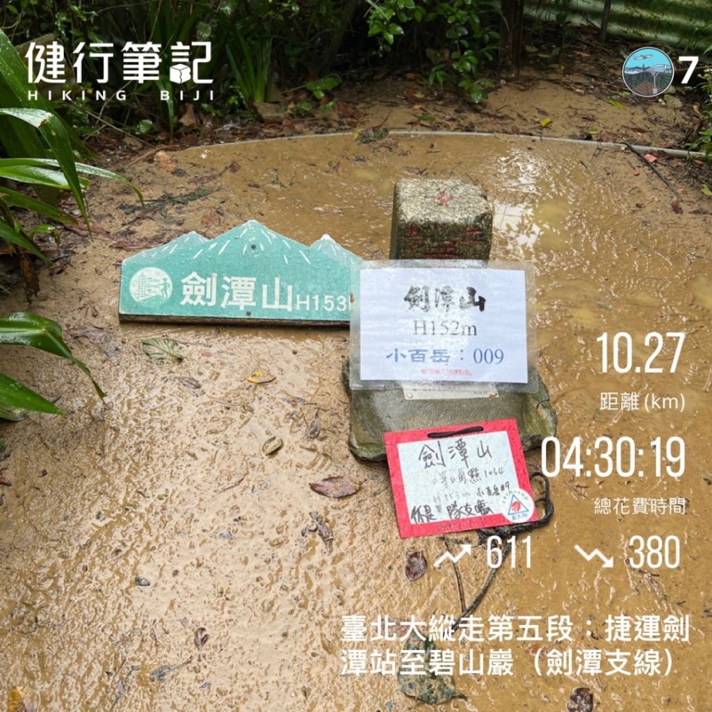 二刷臺北大縱走第五段：捷運劍潭站到碧山巖封面圖