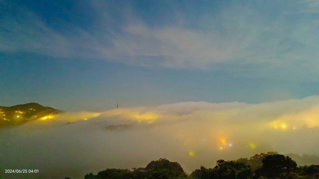 夜景 #琉璃光雲瀑 &火燒雲日出&藍天 #雲瀑  6/25_2535016