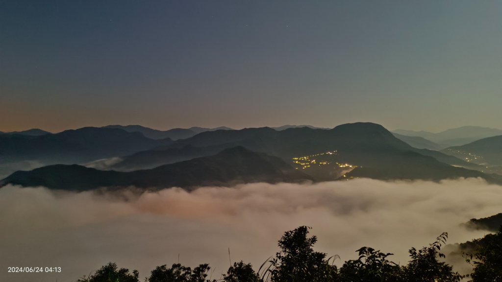 翡翠水庫壩頂星空月亮/日出雲海6/24 #日月同框雲海_2533491