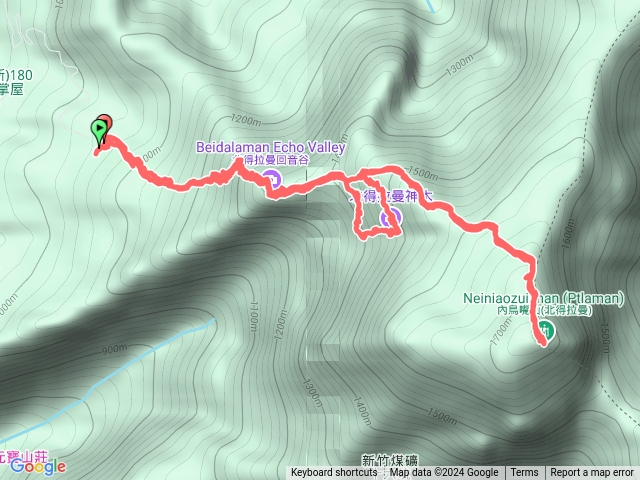 2024-11-18北得拉曼登山口～內鳥嘴山～回繞神木區～登山口預覽圖