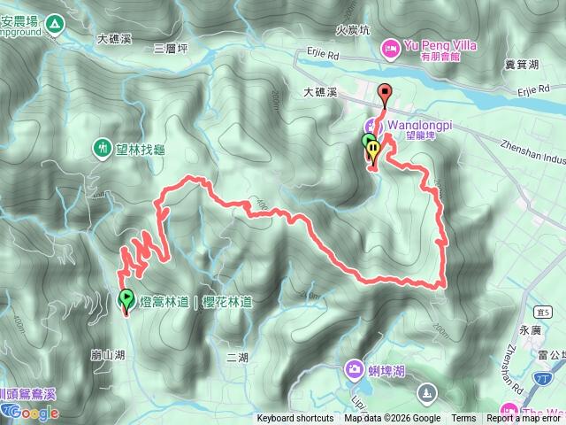 燈嵩、肖楠林道，大湖山、鎮遠山、望龍埤預覽圖