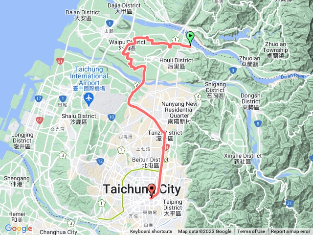 🔺台中/后里、外埔/風空➡️三崁頭➡️四崁頭➡️拔子湖