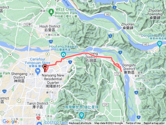 🔺台中/石岡/南眉➡️九房厝、土牛➡️連眉（町杭標）