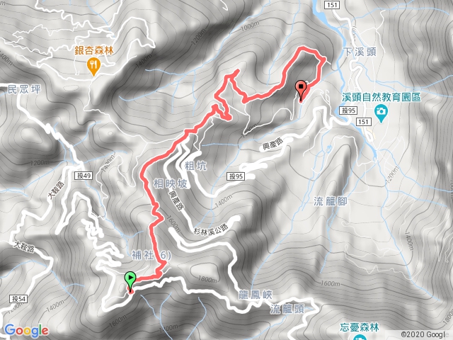 溪頭山內樹皮山下龍鳳峽