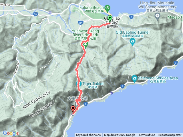 福隆車站、草嶺古道、大里車站
