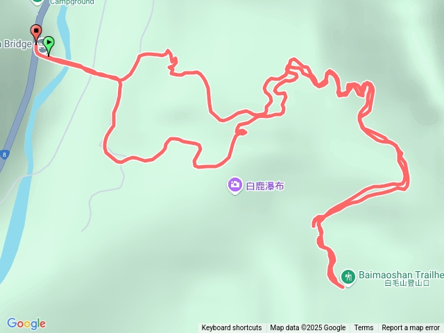 白毛山登山口來回
