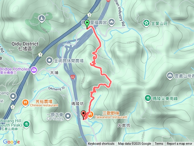 瑪陵尖西北峰北進及南出意外溯溪行
