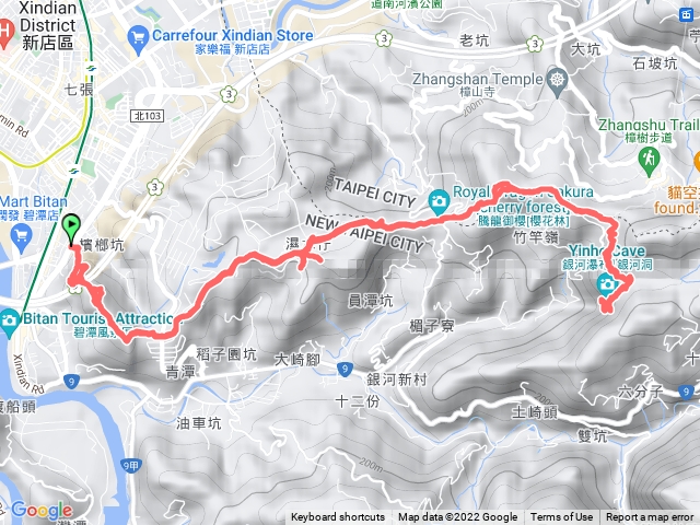 新店獅頭山到銀河洞瀑布