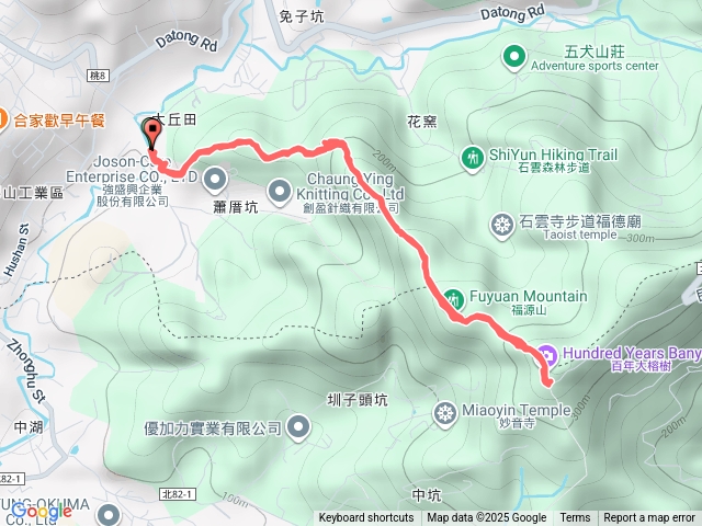 龜山福源山百年大榕樹來回