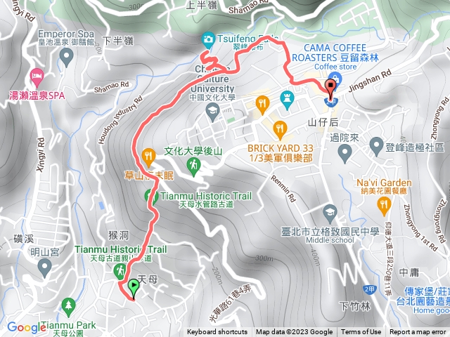 天母水管路、翠峰瀑布